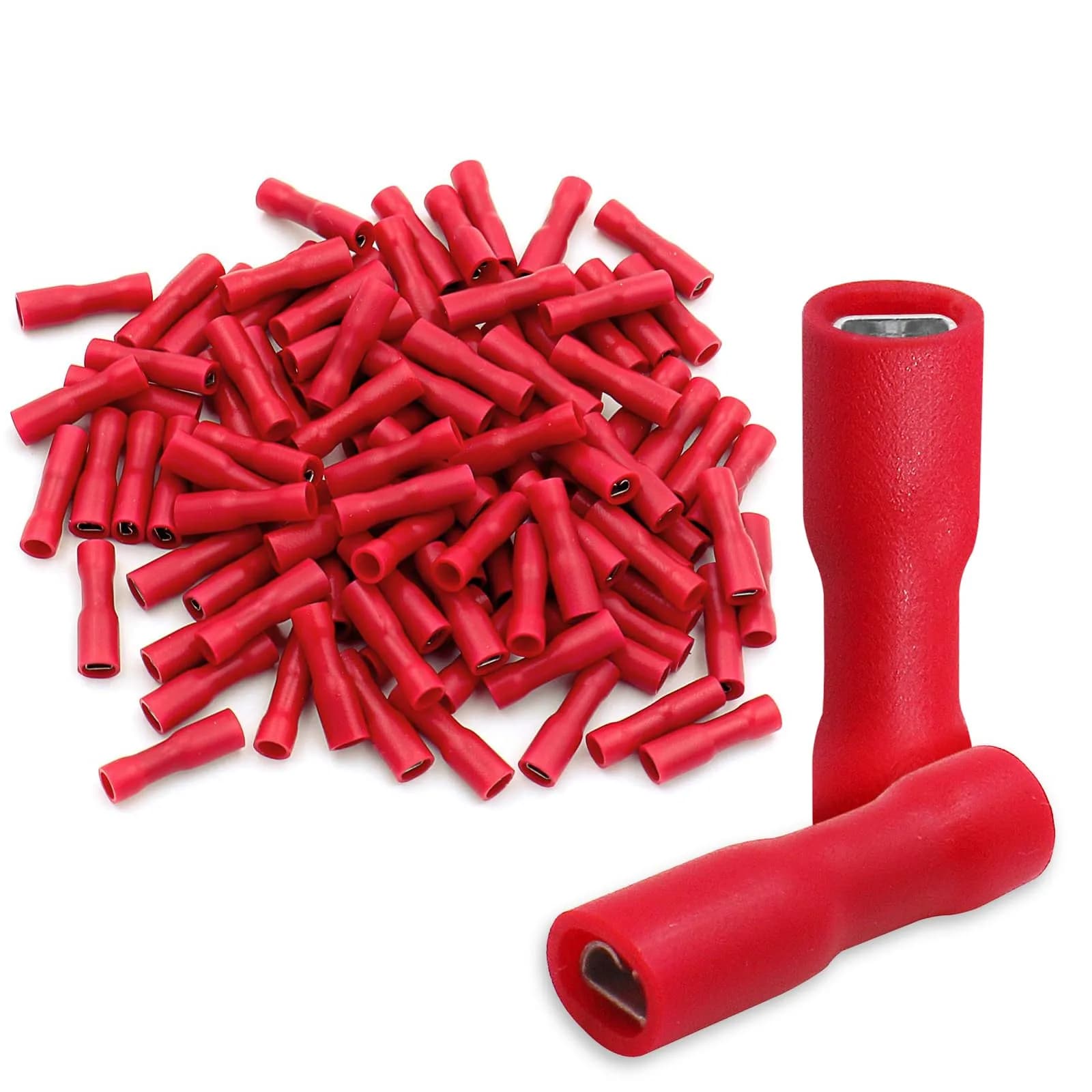 Baomain Fully Insulated Female Spade Terminals 22-16 AWG | Secure & Durable Electrical Connectors
