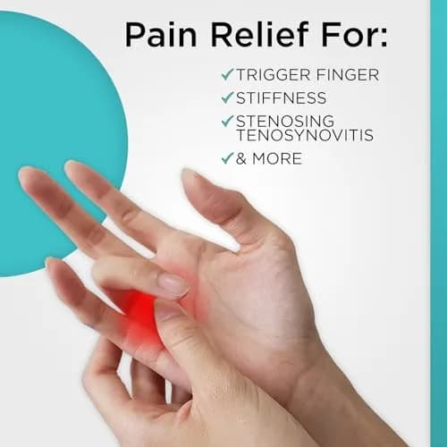 Vive Trigger Finger Splint - Black, One Size Fits All | Stabilizes Finger for Pain Relief thumbnail 4