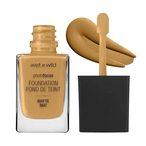 wet n wild Photo Focus Matte Liquid Foundation Amber Beige 8.5ml (0.29 Fl Oz) | Camera-Ready Flawless Finish thumbnail 1