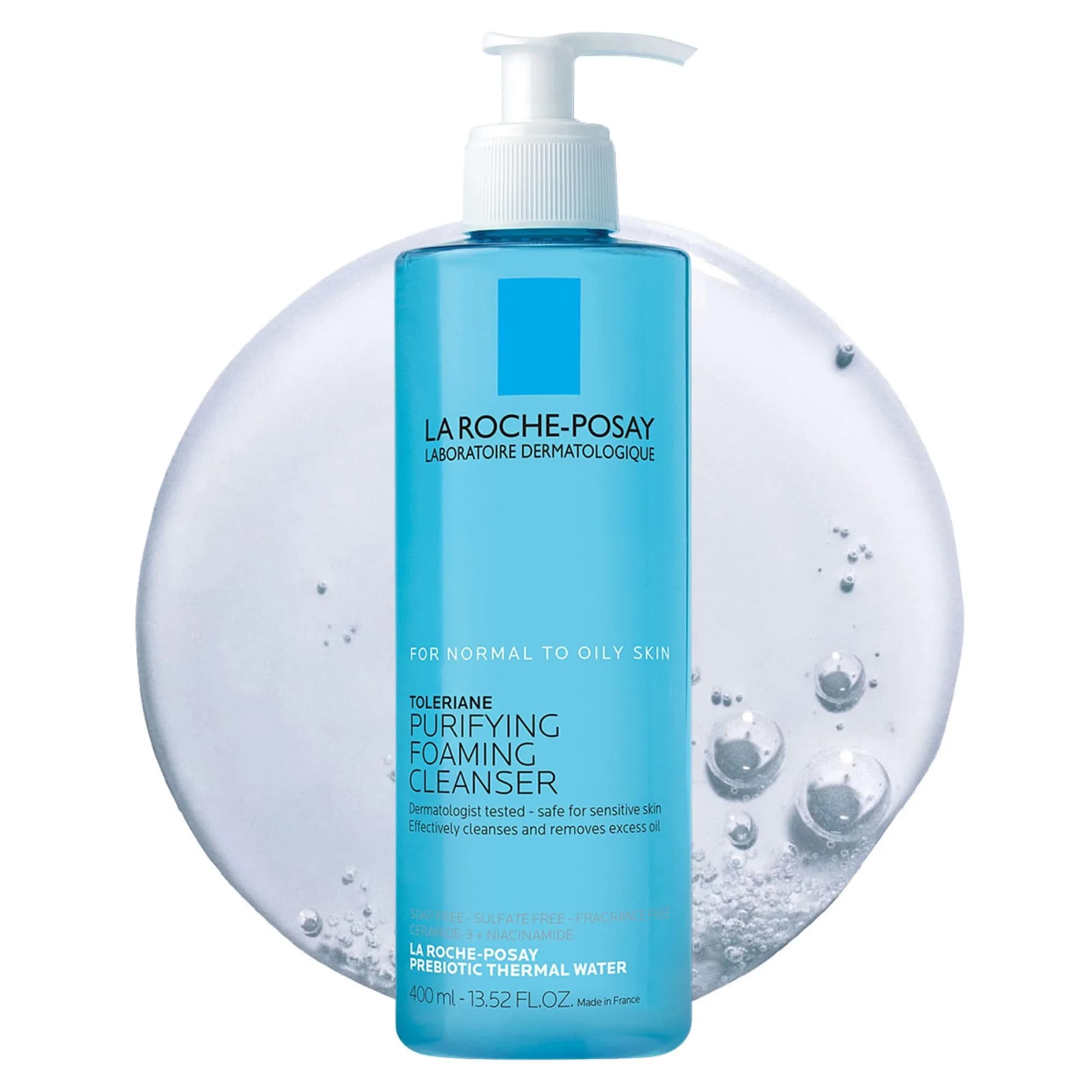 La Roche-Posay Toleriane Purifying Foaming Facial Cleanser 400ml (13.52 Fl Oz) | Gentle, Non-Stripping Face Wash for Oily, Normal, Sensitive Skin