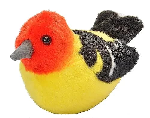 Wild Republic Audubon Birds Western Tanager Plush with Authentic Bird Sound | Realistic Bird Toy for Kids & Birders thumbnail 1