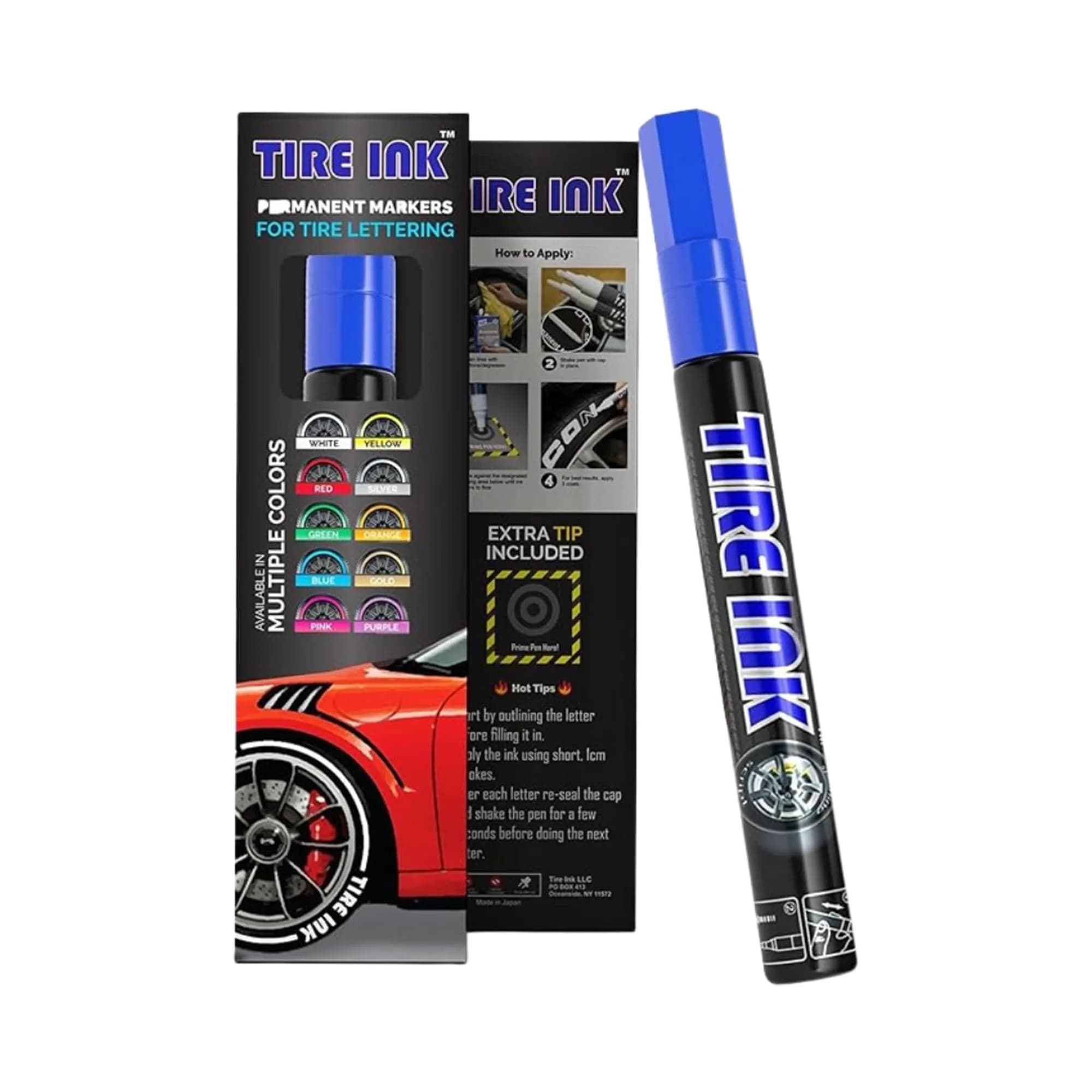 Tire Ink Blue Marking Pen | Waterproof Permanent Paint for Car Wheels, 0.3mm Fine Tip