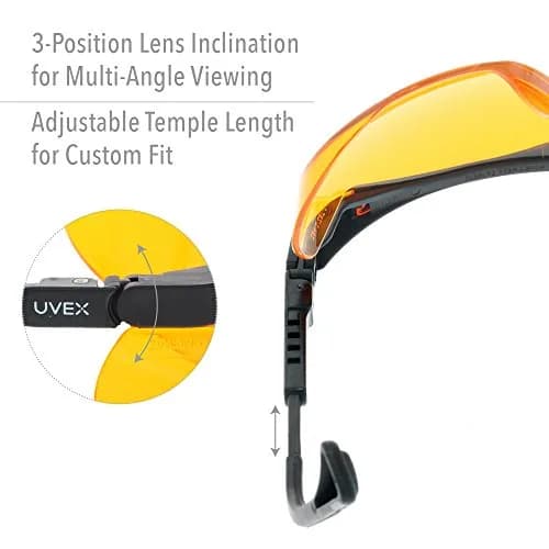 Uvex Skyper Blue Light Blocking Computer Glasses with SCT-Orange Lens, 3-Pack | Protects Eyes from Digital Strain thumbnail 4