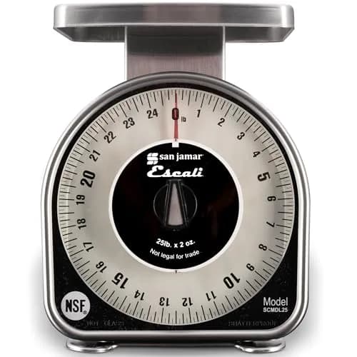 San Jamar Mechanical Dial Scale 25 lb | Precise, Durable & NSF Certified thumbnail 1