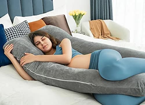QUEEN ROSE U-Shaped Pregnancy Pillow 140cm (55in) | Full Body Maternity Support for Side Sleepers thumbnail 4