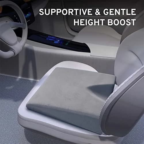 ComfySure Wedge Seat Cushion with Memory Foam | Orthopedic Tailbone Pain Relief for Car & Office Chairs (Grey) thumbnail 6