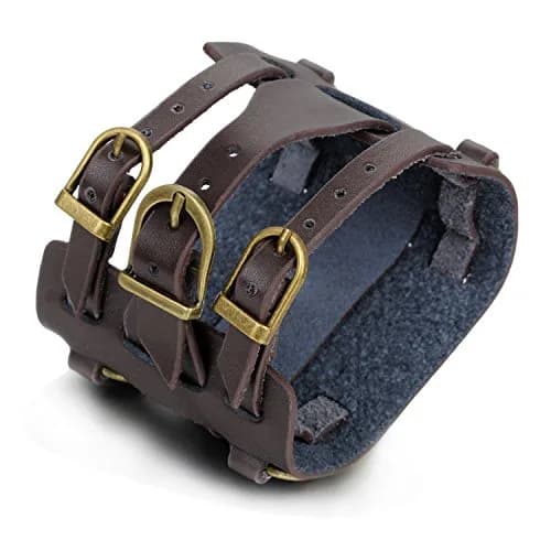 Avaner Mens Retro Steampunk Rock Leather Bracelet Watch 4.6cm Dial | Japanese Quartz Movement thumbnail 4