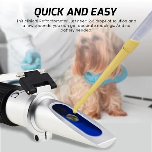 TEKCOPLUS 3-in-1 Animal Clinical Refractometer Urine SG & Serum Protein with ATC 20.5 cm (8.1 in) | Veterinary Health Index Tester thumbnail 3