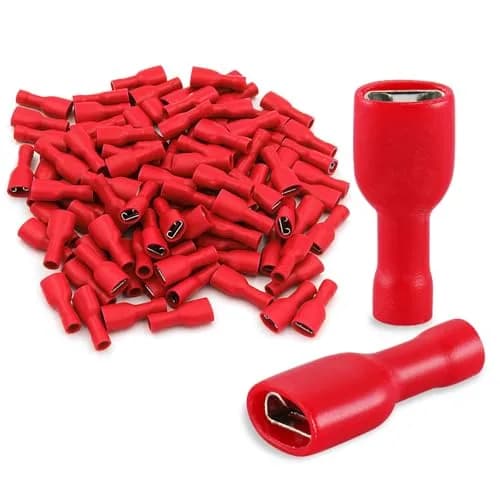 Baomain Fully Insulated Female Spade Terminals 22-16 AWG | Secure, Tin-Plated Copper Connectors thumbnail 1