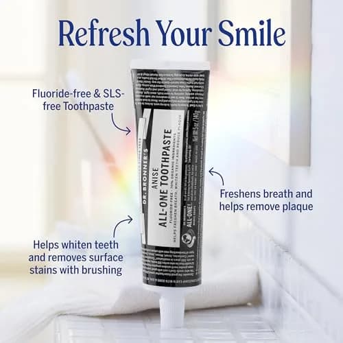 Dr. Bronner's All-One Toothpaste Anise 15oz (444ml) 3-Pack | Fluoride-Free & Vegan thumbnail 2