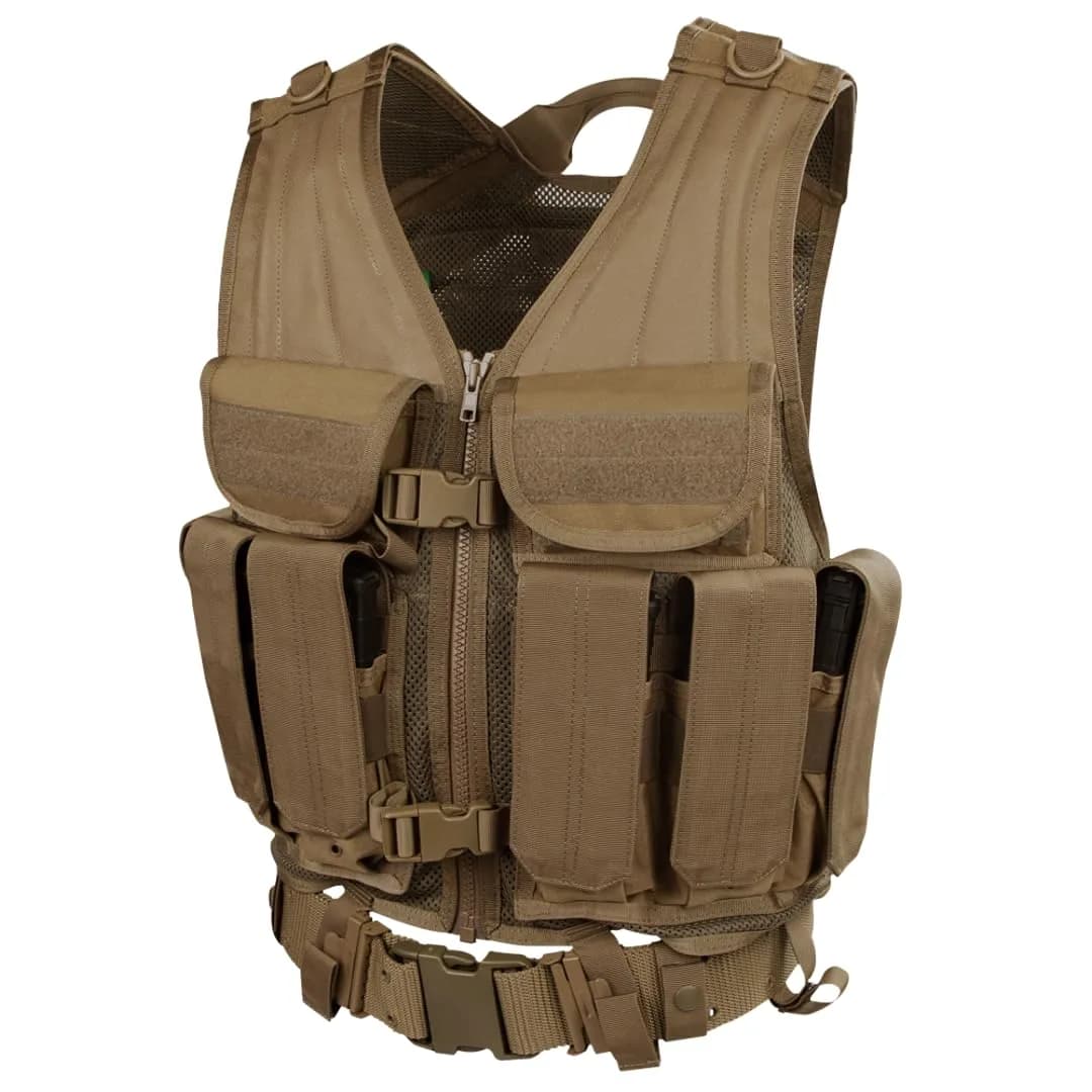 Condor Tactical Vest Coyote Brown | Adjustable, Breathable & Modular for Military & Outdoor Use - main product image