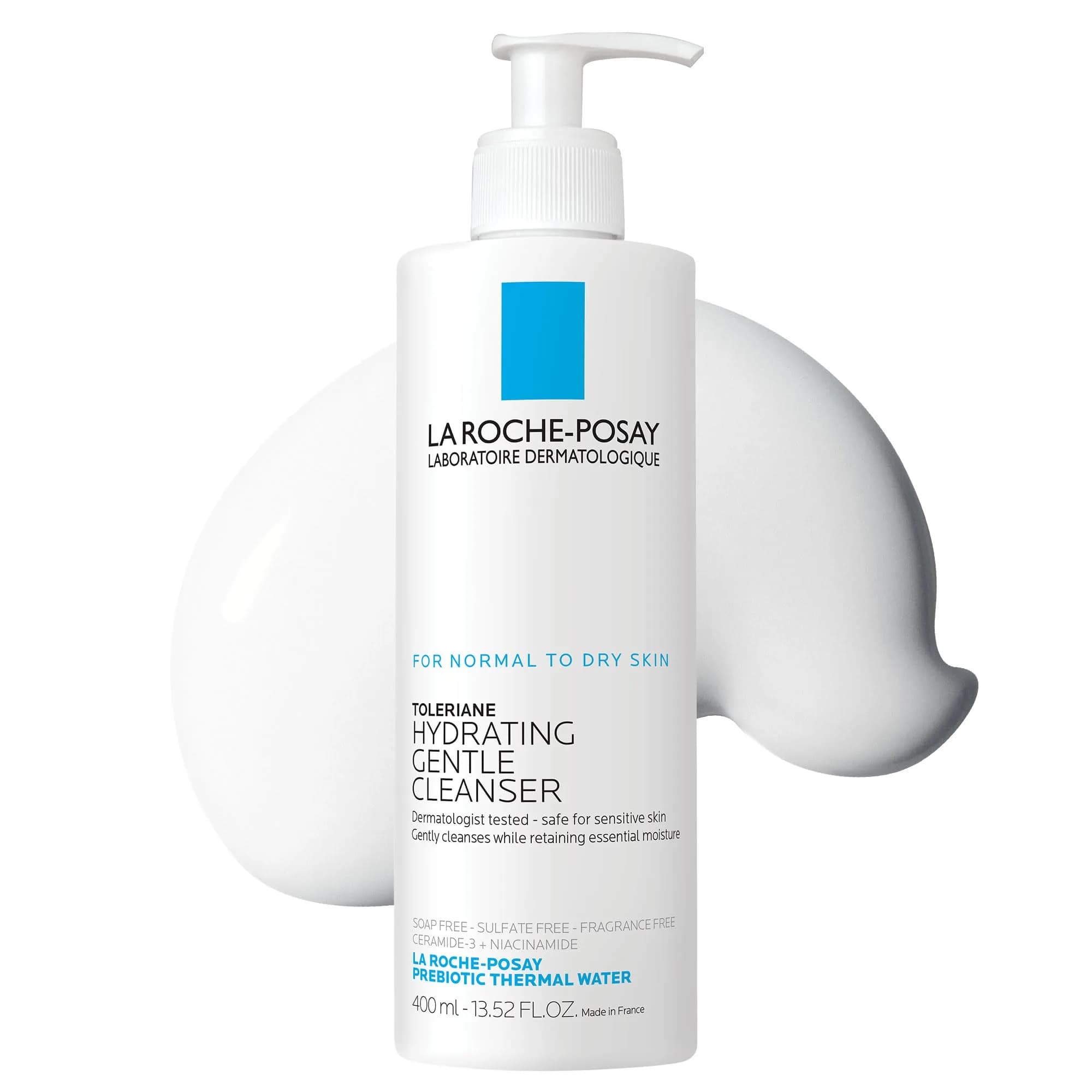 La Roche-Posay Toleriane Gentle Skin Care Set, Hydrating Cleanser & Double Repair Moisturizer | 200ml (7.44 Fl Oz) — 400 ml