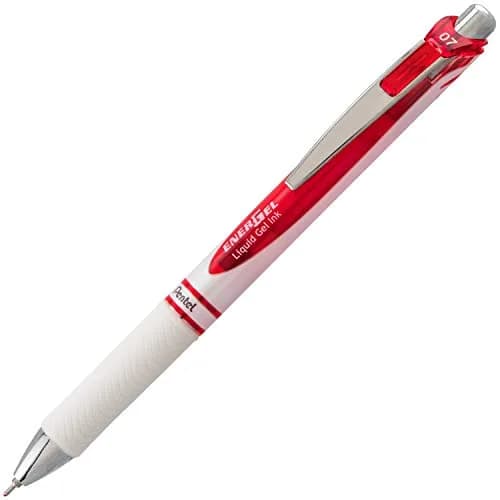 Pentel EnerGel Pearl Liquid Gel Pen 0.7mm Medium Line, Red Ink | Refillable, Smooth Writing thumbnail 2