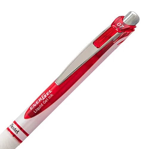Pentel EnerGel Pearl Liquid Gel Pen 0.7mm Medium Line, Red Ink | Refillable, Smooth Writing thumbnail 3