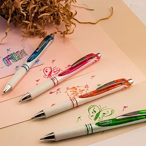 Pentel EnerGel Pearl Liquid Gel Pen 0.7mm | Smooth, Fast-Drying, Refillable (2-Pack) thumbnail 7