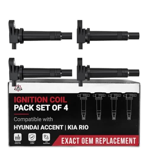 AA Ignition Set of 4 Ignition Coils for Hyundai & Kia 2006-2011 | Reliable Engine Performance thumbnail 1