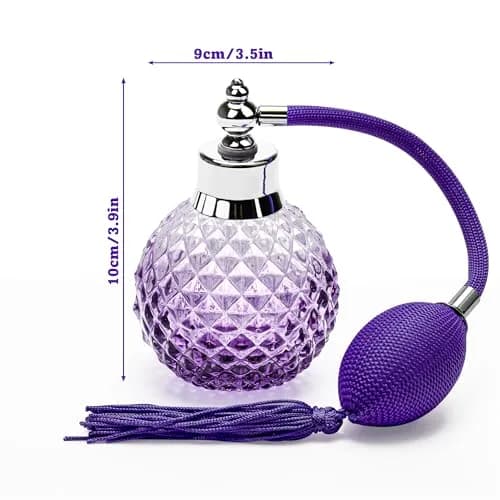 Coolrunner 100ml Perfume Bottle Vintage Atomizer, Purple | Refillable Crystal Spray thumbnail 4