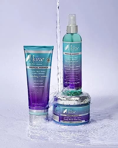 The Mane Choice Tropical Moringa Sweet Oil & Honey Endless Moisture Sealing Cream 237ml (8 Fl Oz) | Hydrates & Defines Curls thumbnail 6