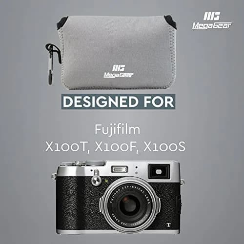 MegaGear Fujifilm X100F, X100T, X100S Camera Case | Ultra Light Neoprene, Carabiner, Gray thumbnail 5