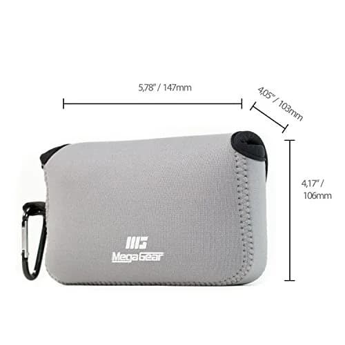 MegaGear Fujifilm X100F, X100T, X100S Camera Case | Ultra Light Neoprene, Carabiner, Gray thumbnail 2