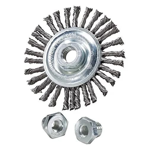 Mercer Abrasives Stringer Bead Wire Wheel 4" .020 Carbon Steel | Heavy-Duty Cleaning Tool thumbnail 1