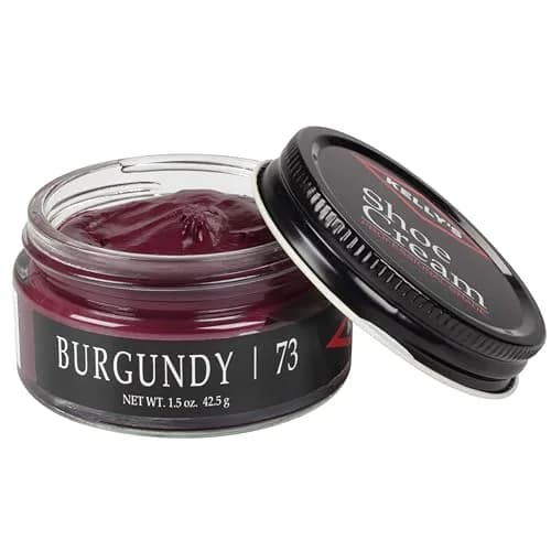 Kelly's Burgundy Shoe Polish Cream 45ml (1.5 oz) | Professional Leather Care thumbnail 1