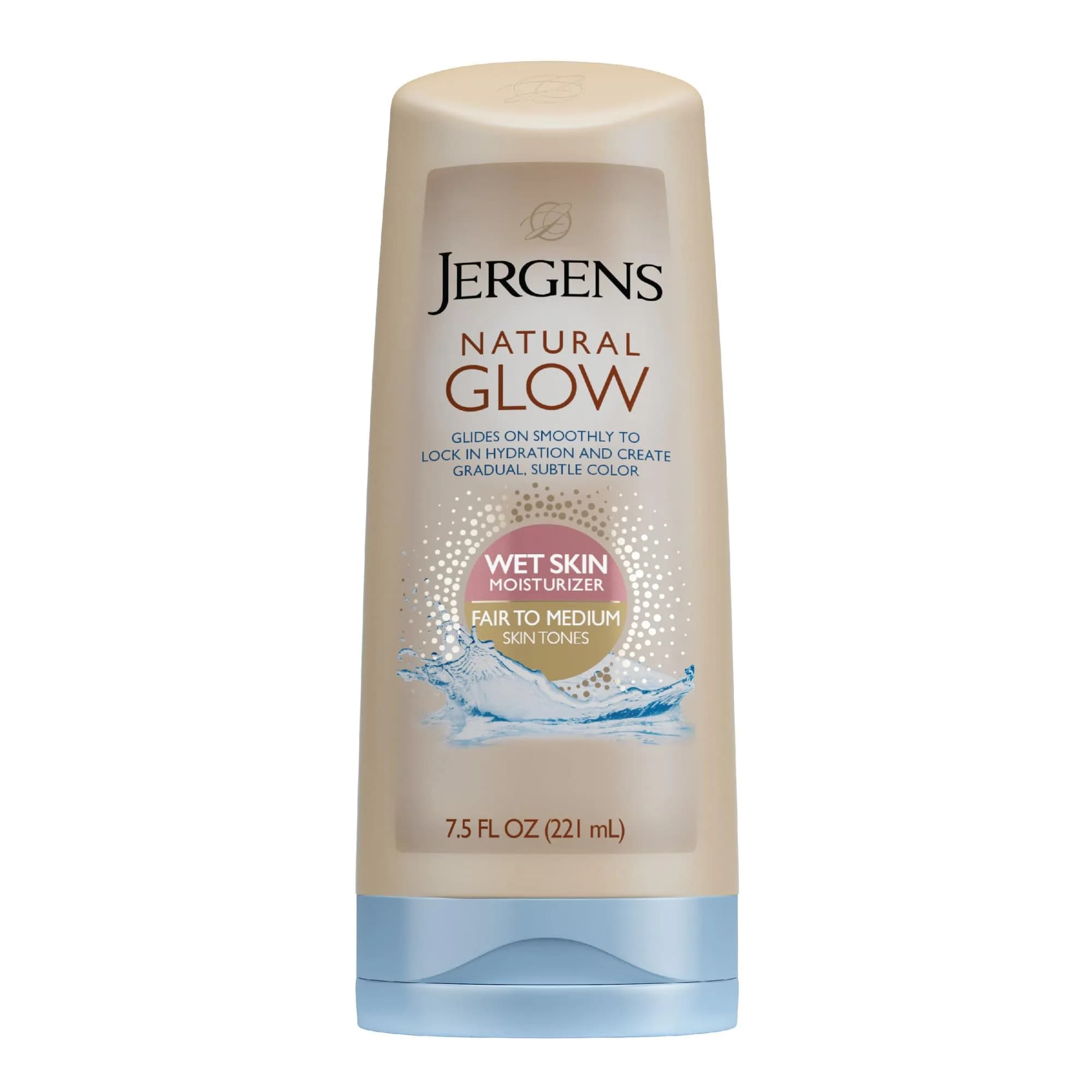 Jergens Natural Glow In Shower Lotion, Self Tanner, Medium To Deep, 222ml (7.5 Fl Oz) | Gradual Color Development — Fair to Medium / 7.5 Fl Oz