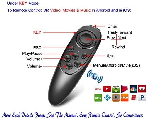 VR EMPIRE Bluetooth Remote Controller Gamepad 11.6cm x 4.5cm x 1.35cm | Universal for VR, Games, Media, Presentations thumbnail 3