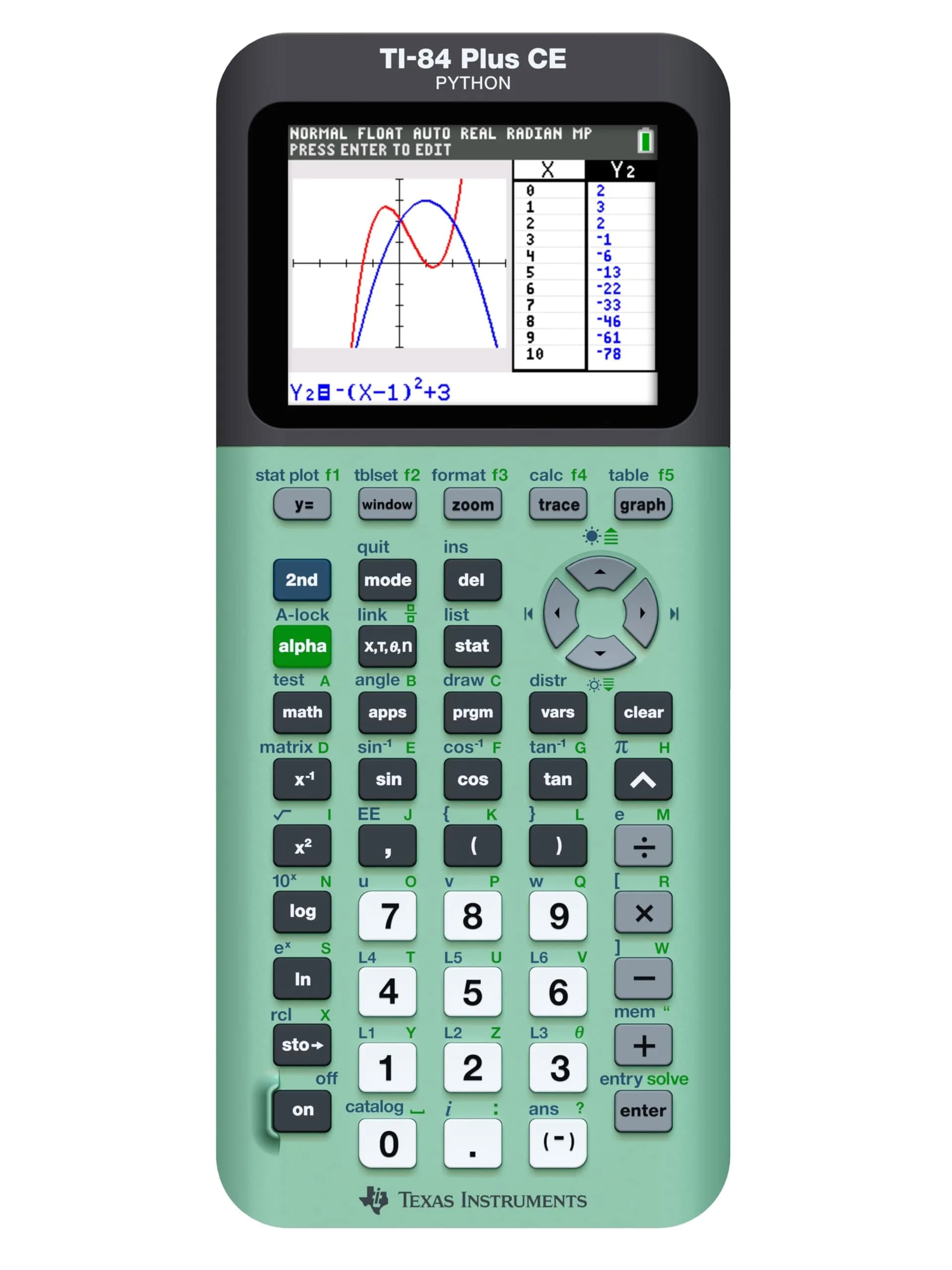 Texas Instruments TI-84 Plus CE Graphing Calculator, Mint, 19.1cm (7.57in) | CE Certified — Mint