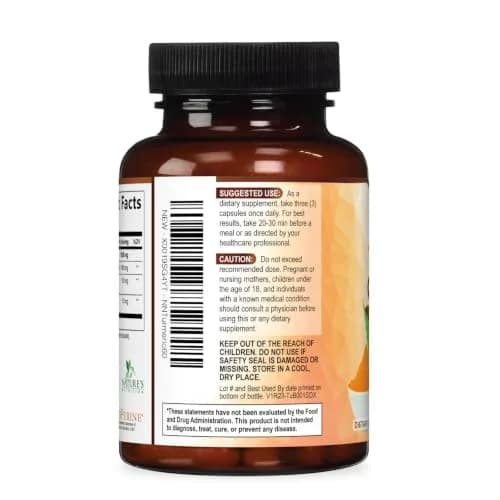 Nature's Nutrition Turmeric Curcumin Supplement 1950mg with BioPerine & Organic Turmeric | 60 Vegan Capsules thumbnail 8