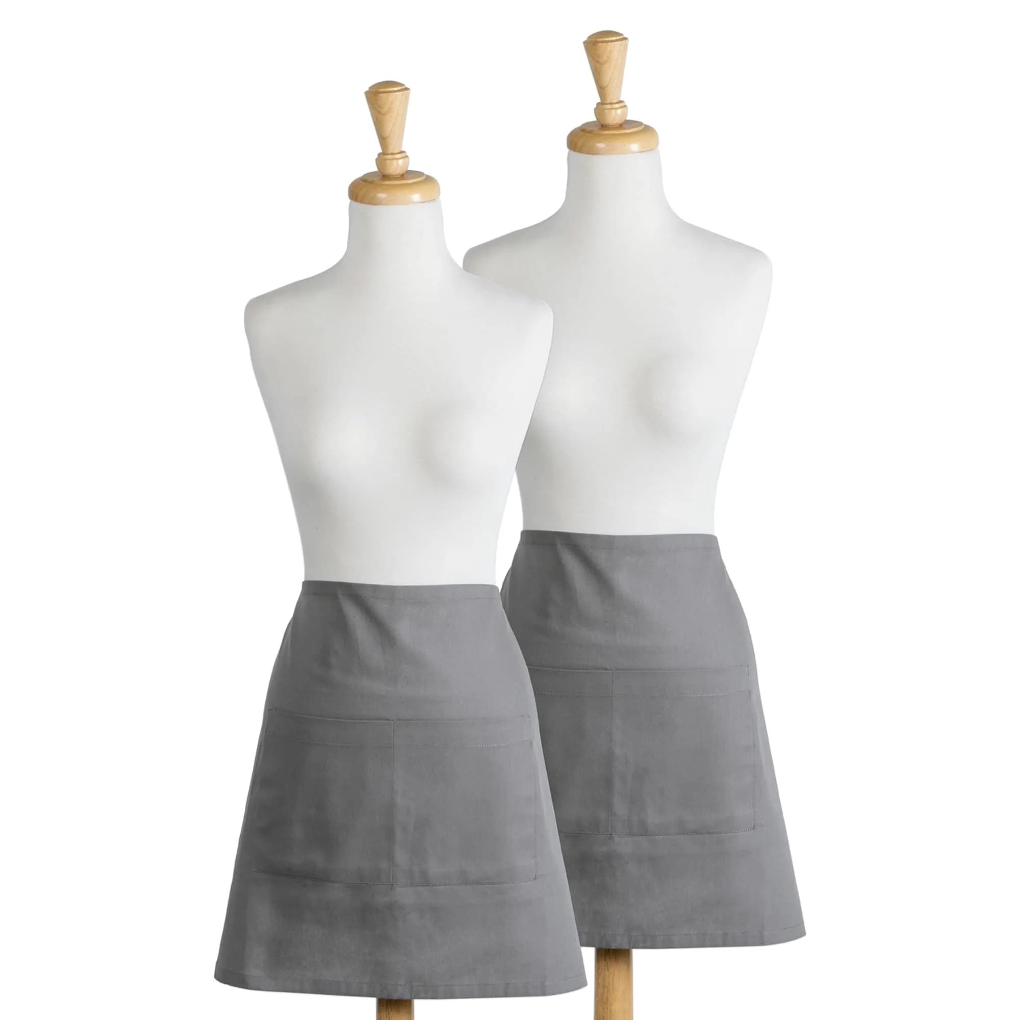 DII Plus Size Apron Gray | Unisex Cotton Kitchen Essential — Gray