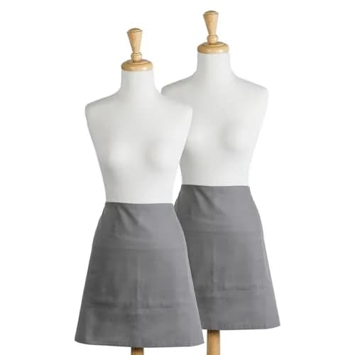 DII Plus Size Apron Gray | Unisex Cotton Kitchen Essential thumbnail 1