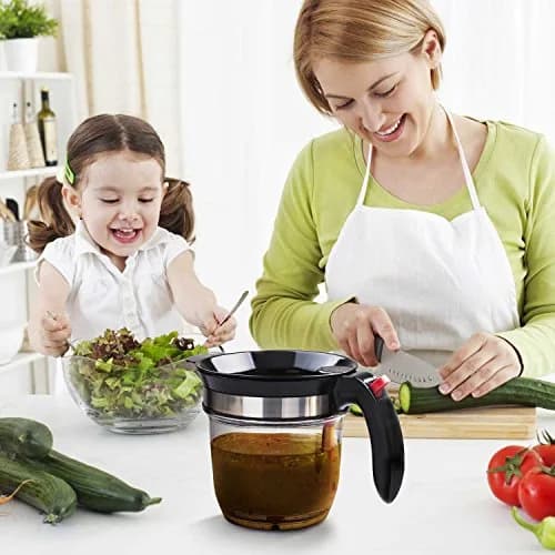 VONDIOR Food Strainer with Bottom Release | 4-Cup Grease Separator for Cooking & Juicing thumbnail 3