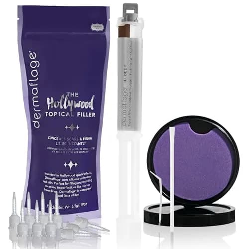 Dermaflage Scar Filler Kit - Deep - Waterproof Concealer for Acne & Wrinkles, 1 mo supply thumbnail 1