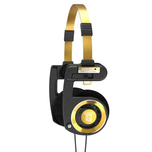 Koss Porta Pro Limited Edition Black Gold On-Ear Headphones with Microphone & Volume Control | Wired 3.5mm Jack thumbnail 1