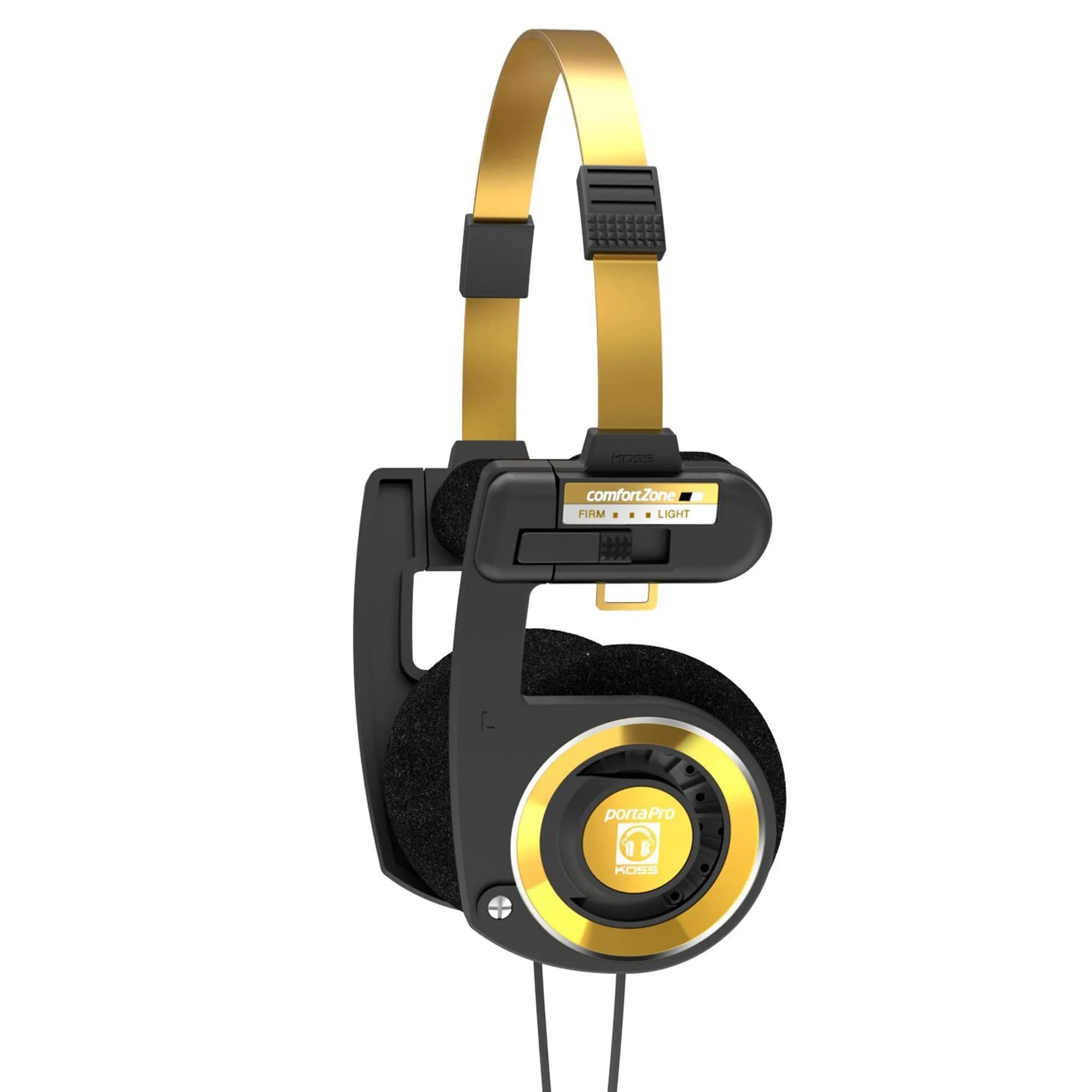 Koss Porta Pro Limited Edition Black Gold On-Ear Headphones with Microphone & Volume Control | Wired 3.5mm Jack