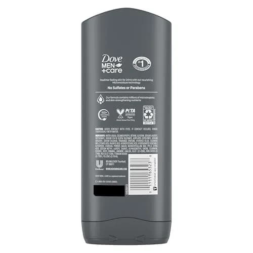 Dove Men+Care Purifying Charcoal + Clay Body and Face Wash 400ml (13.5 Fl Oz) | Dermatologist Recommended for Dry & Sensitive Skin thumbnail 2