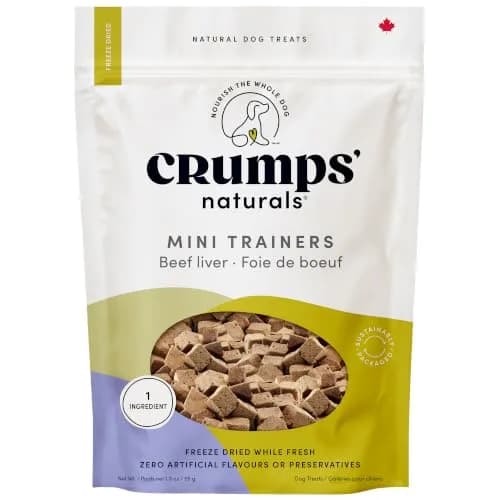 Crumps’ Naturals Freeze-Dried Beef Liver Mini Trainers 1.8 oz | All Natural Dog Treats for Training & Reward thumbnail 1