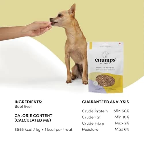 Crumps’ Naturals Freeze-Dried Beef Liver Mini Trainers 1.8 oz | All Natural Dog Treats for Training & Reward thumbnail 8