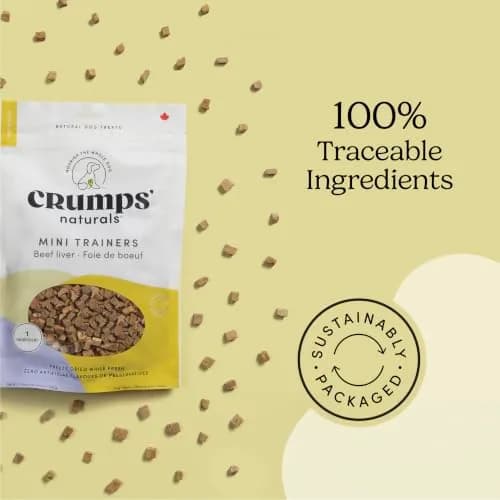Crumps’ Naturals Freeze-Dried Beef Liver Mini Trainers 1.8 oz | All Natural Dog Treats for Training & Reward thumbnail 9