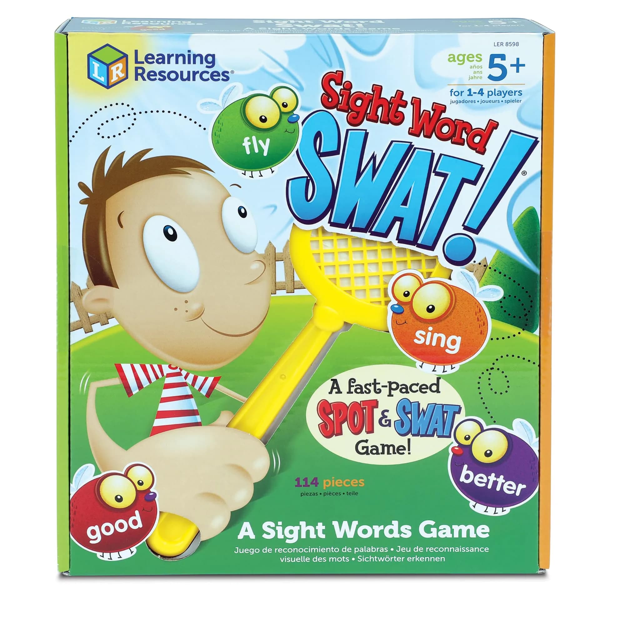 Learning Resources Sight Word Swat Game - Phonics Flash Cards & Board Game for Kids, Homeschool & Classroom (110 Double-Sided Flies, 4 Swatters) - main product image