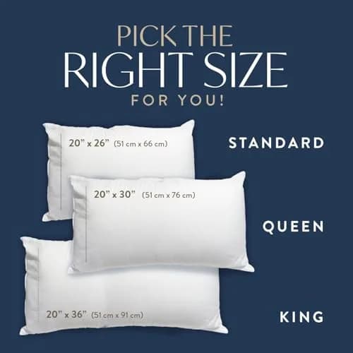 Digital Decor King Size Cotton Pillow Set of 2 | Cooling Hypoallergenic Support for Side & Back Sleepers thumbnail 5