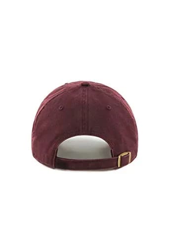 47 Classic Clean Up Cap Maroon Red Adjustable Plain Baseball Hat for Men and Women | Garment Washed Cotton Twill thumbnail 2