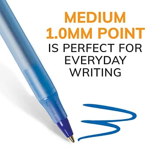 BIC Round Stic Xtra Life Blue Ballpoint Pens, 144-Count Pack | Smooth Ink Flow for Office & School thumbnail 3