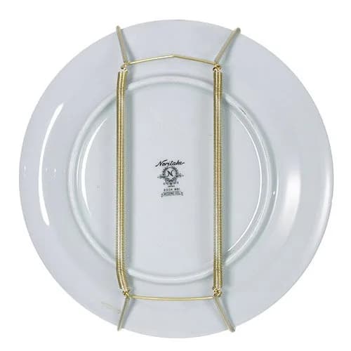 Rocky Mountain Goods Plate Hanger for Wall and Mounting Hardware - Fits Decorative Plates and platters - Heavy Duty Polished Brass (11" - 18") — 11" - 17"
