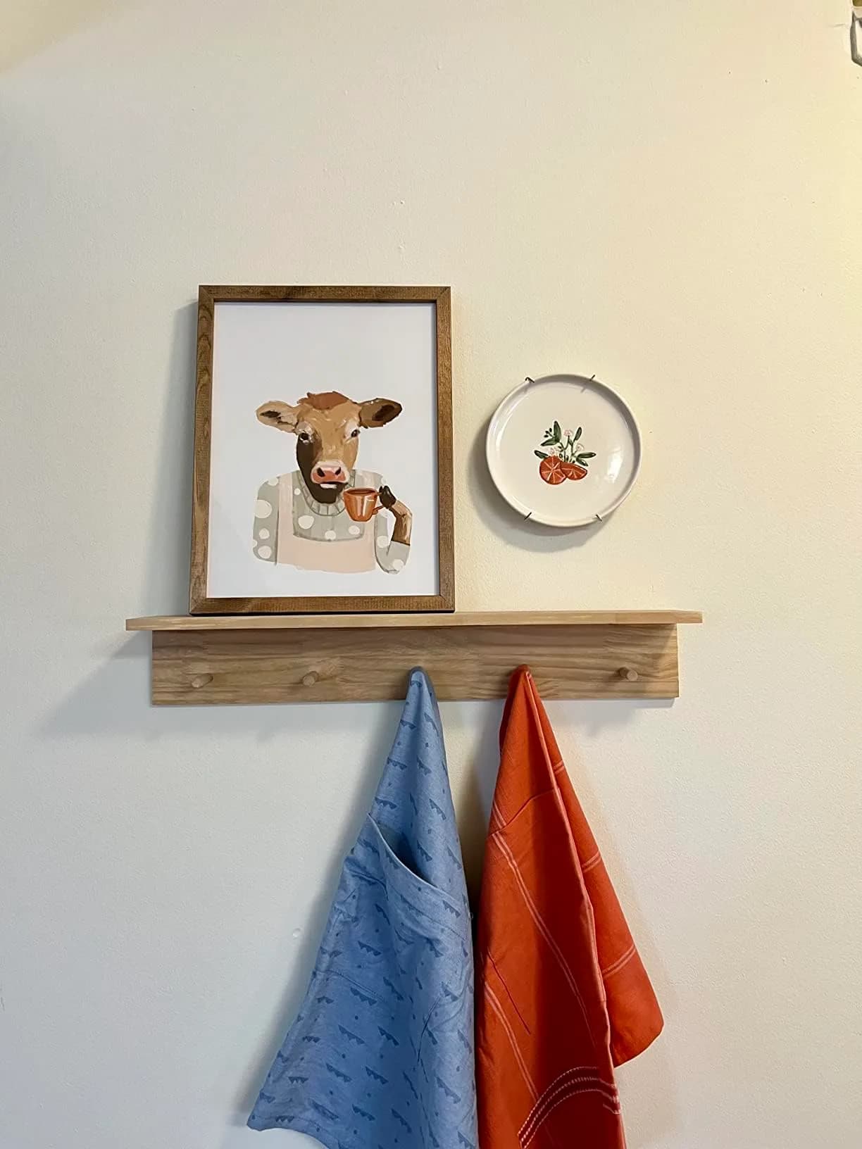 Rocky Mountain Goods Plate Hanger for Wall and Mounting Hardware - Fits Decorative Plates and platters - Heavy Duty Polished Brass (11" - 18")