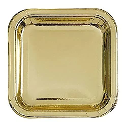Unique Gold Foil Square Dessert Plates 7 inch (17.5 cm) | Pack of 8 thumbnail 2