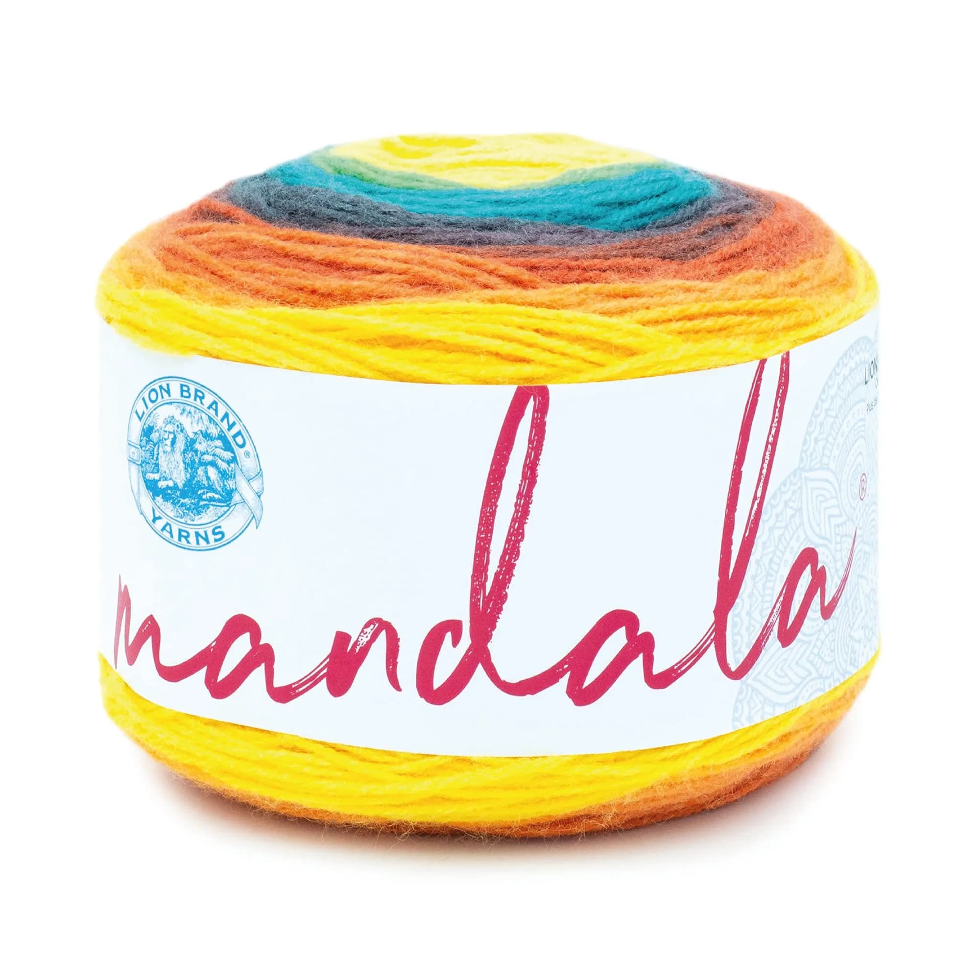 Lion Brand Yarn Mandala DK Crochet Yarn Pixie Multicolor 150g (5.3oz) | 590yd (540m) Light DK Weight Acrylic — Thunderbird