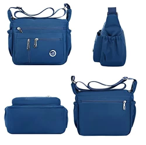 Fabuxry Green Handbag for Women Crossbody Bag Messenger Style | Water-Resistant Nylon, Adjustable Strap thumbnail 5