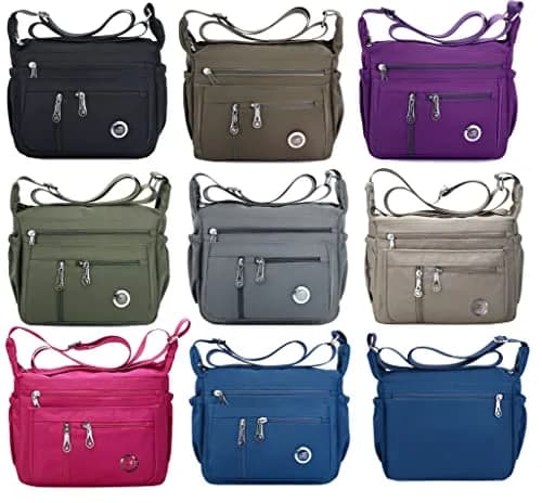 Fabuxry Green Handbag for Women Crossbody Bag Messenger Style | Water-Resistant Nylon, Adjustable Strap thumbnail 2